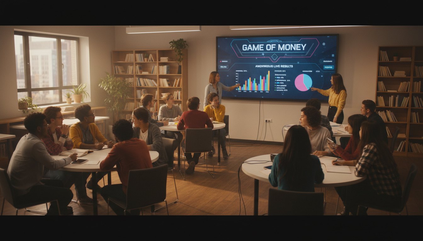 Jugendliche erleben Journey of Money im Klassenraum